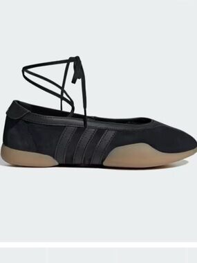 Adidas women’s  Black Lace-Up taekwondo flats